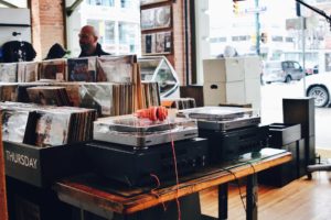 Vinyl Record Player and AV Receiver