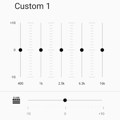 Custom Clear Bass setting in Sony App
