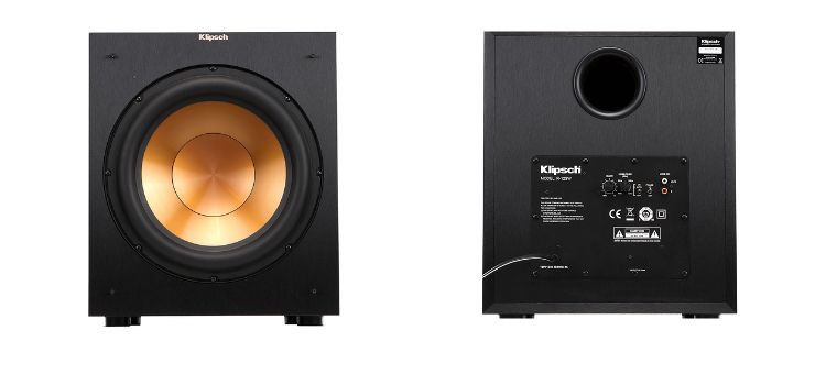 Front and Rear Panel of Klipsch R-12SW Sub