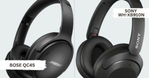 Bose QC45 and Sony WH-XB910N ANC headphones