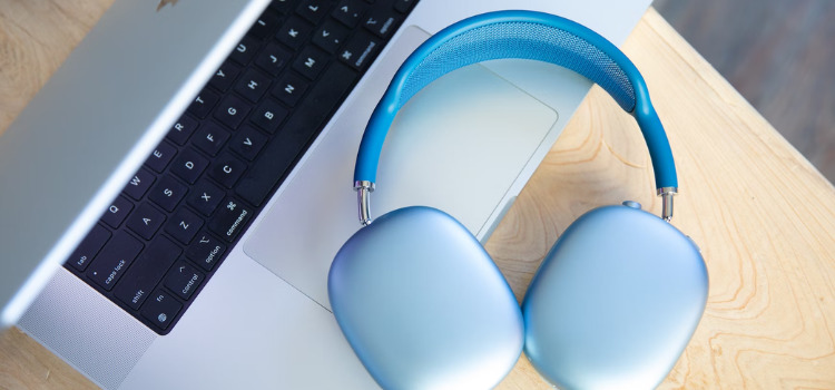 Blue AirPods Max Headphones