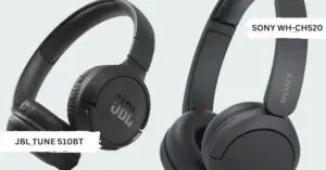 JBL Tune 510 BT and Sony WH-CH520 comparison graphic